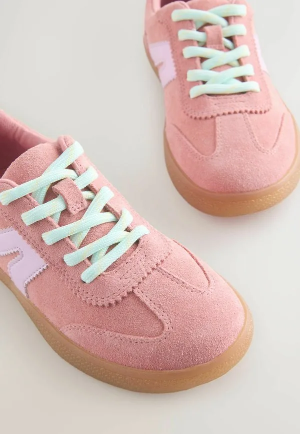 Кроссовки на шнуровке стандартного кроя для повседневной носки Next, Peach Pink — фото 4