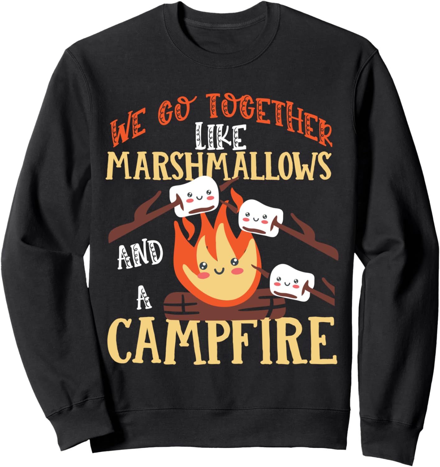 

Толстовка, которая сочетается так же хорошо, как зефир и костер Matching Romantic Partner Love Designs For Couples, черный