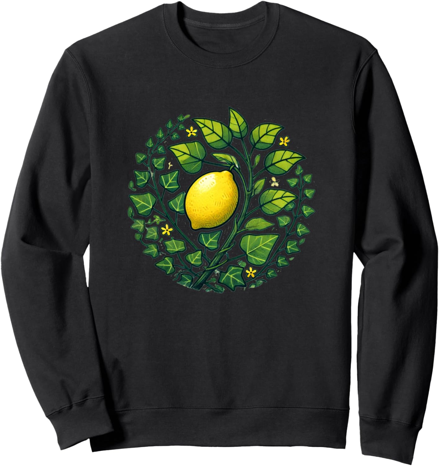 

Летняя толстовка Lemon Farm с лимонным узором и иллюстрацией Retro Lemon Lover Snugg, черный