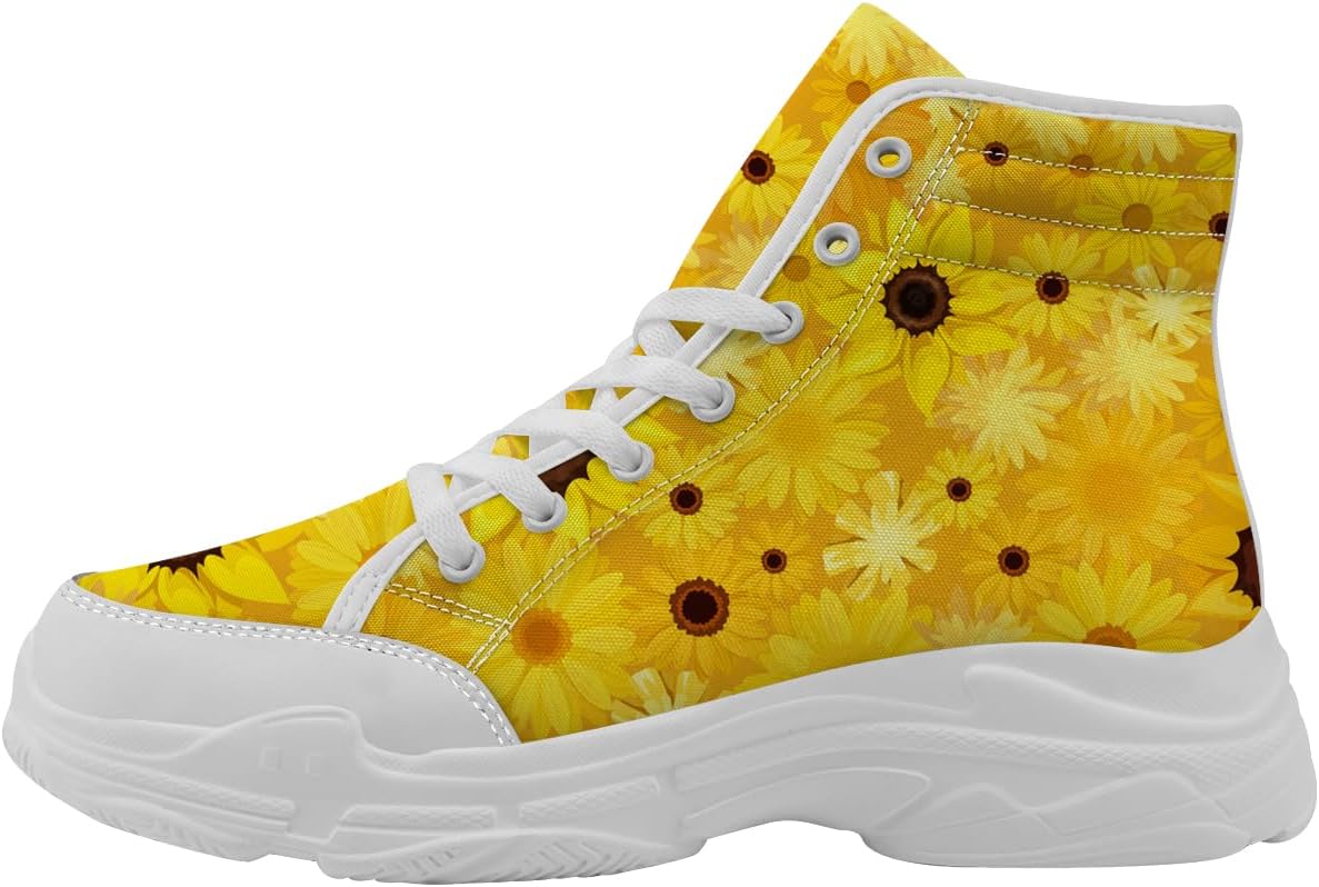 

Женские кеды на высокой подошве, цветочные текстильные туфли, подарок для нее и для него Quorax, белый