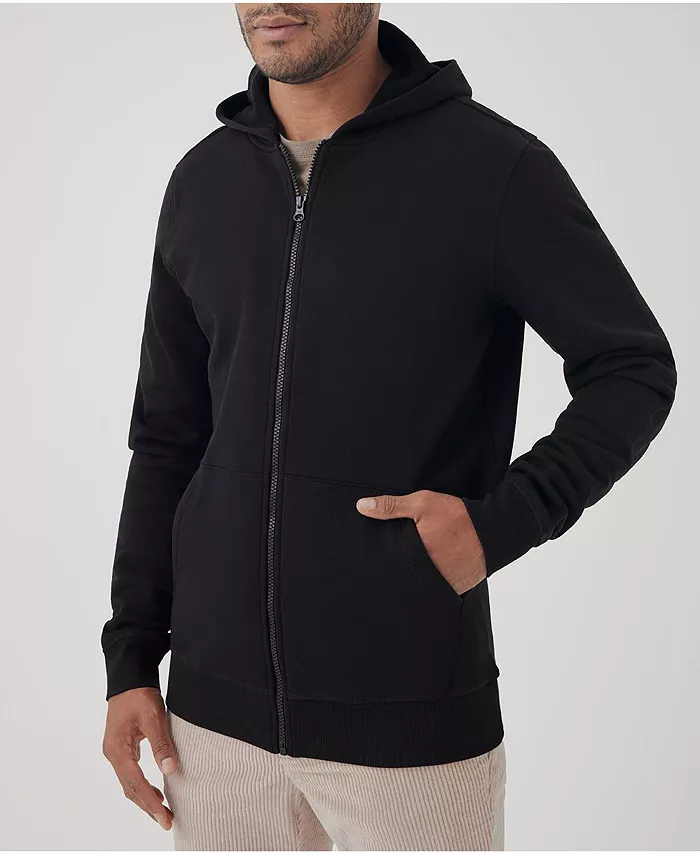 

Мужская толстовка с молнией из органического хлопка Cloud Brushed Fleece Pact, черный