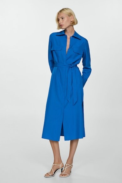 

Платье-рубашка Mate с лиоцеллом Mango, синий