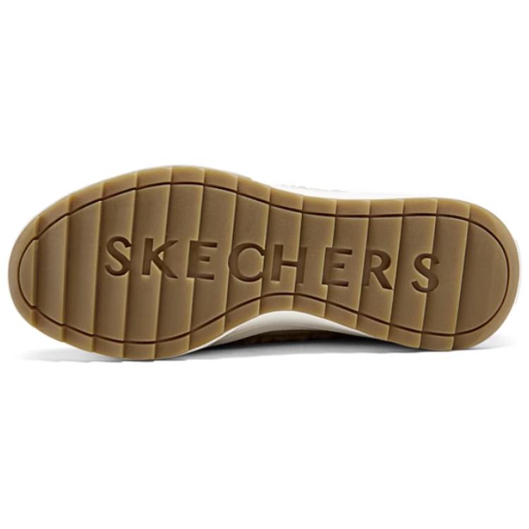 Классические кеды с высоким голенищем женские бежевые Skechers — фото 4