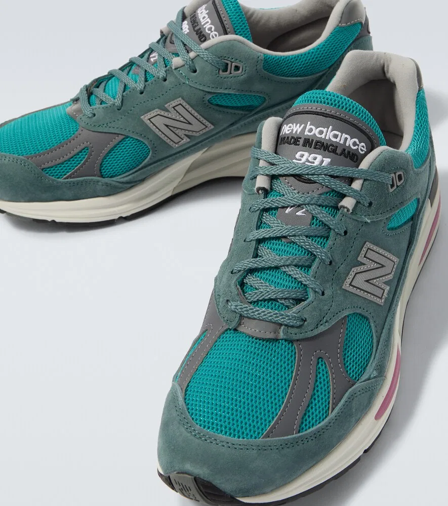 991 кроссовки, произведенные в Великобритании New Balance, зеленый — фото 3