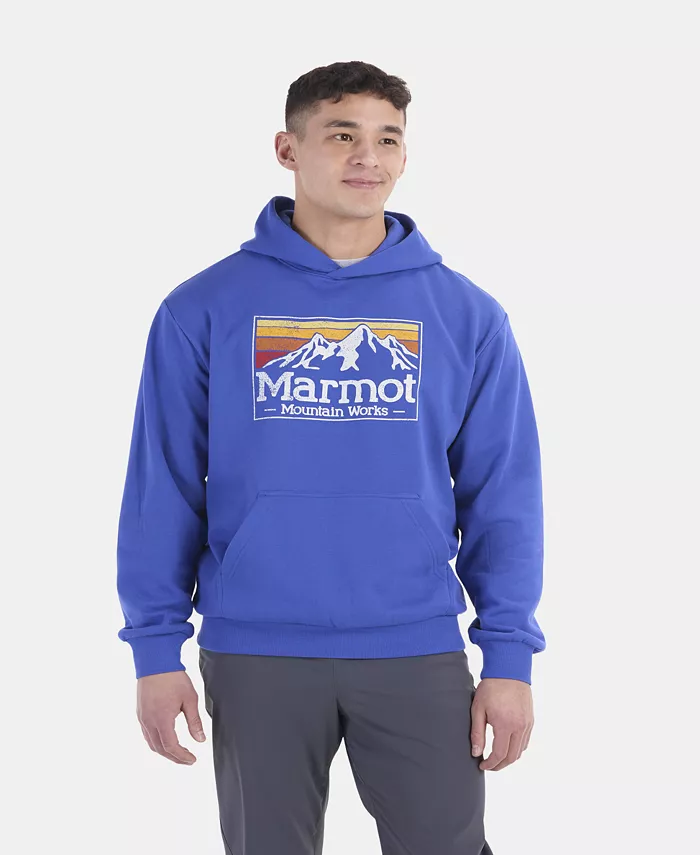 

Мужская флисовая толстовка с капюшоном Mountain Works с логотипом Marmot, синий