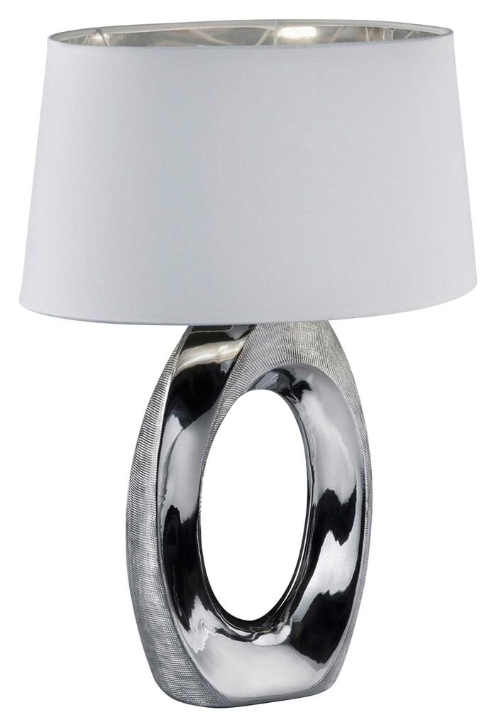 

Лампа настольная, керамика, текстиль, серебристо-белый, В 52 см, ТАБА Reality Leuchten, серый