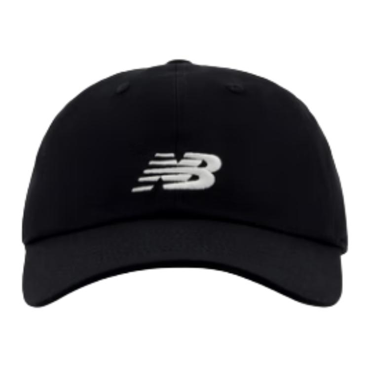 

New Balance Хлопковая полиэстеровая бейсболка унисекс черная, Black