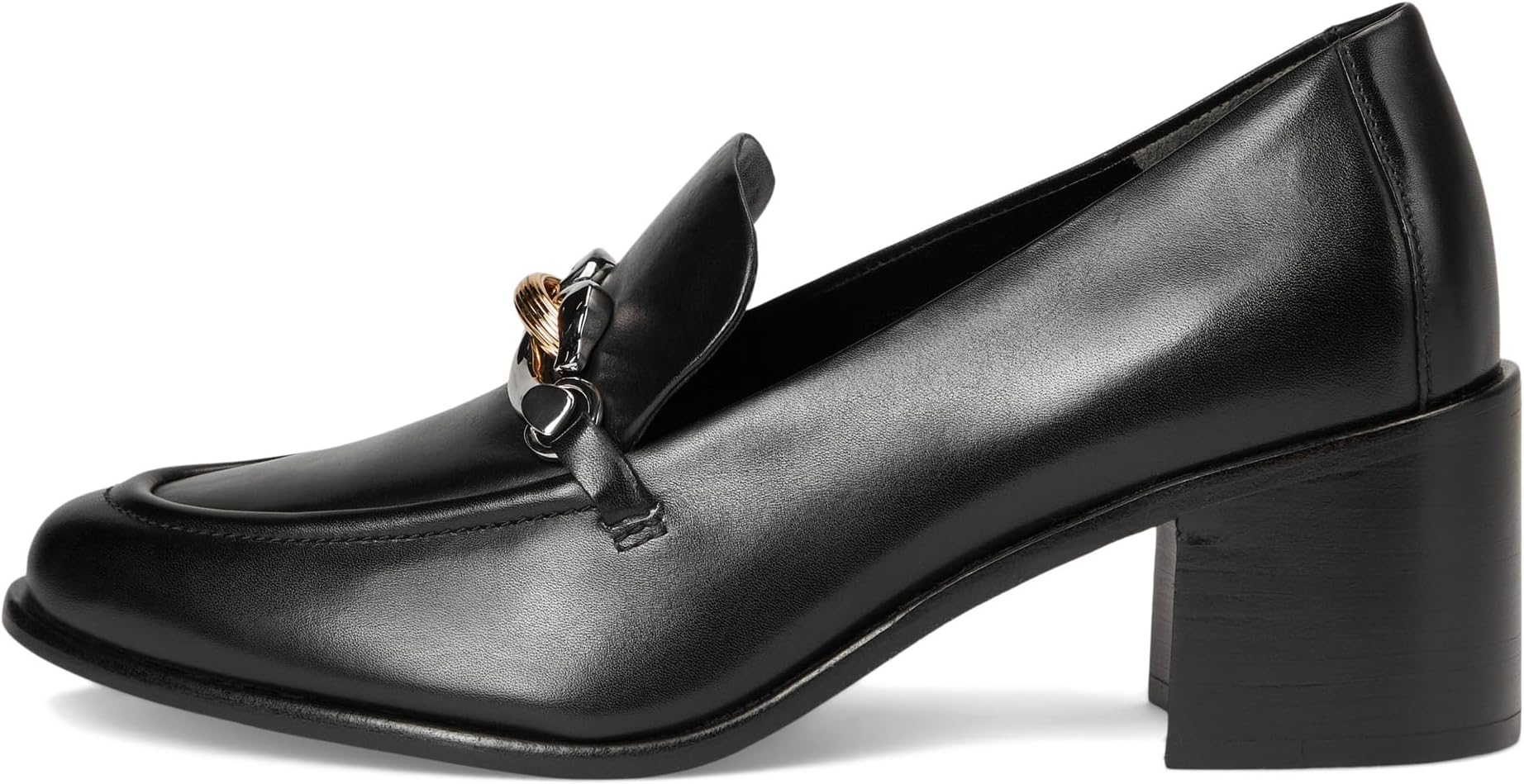 Туфли Tory Burch Jessa Heel Loafers 55mm, цвет Perfect Black — фото 4