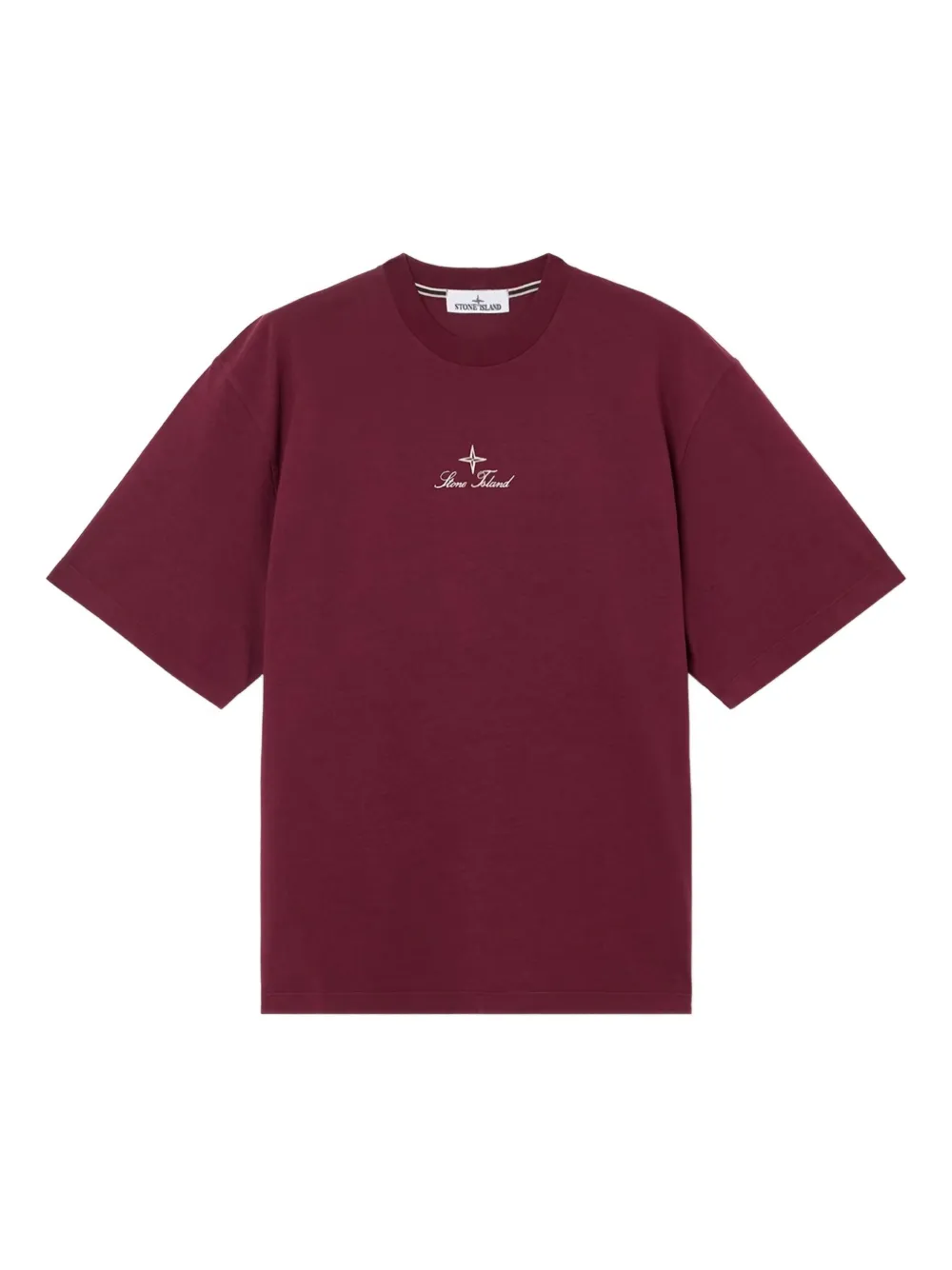 

Вышитое поло Stone Island, красный