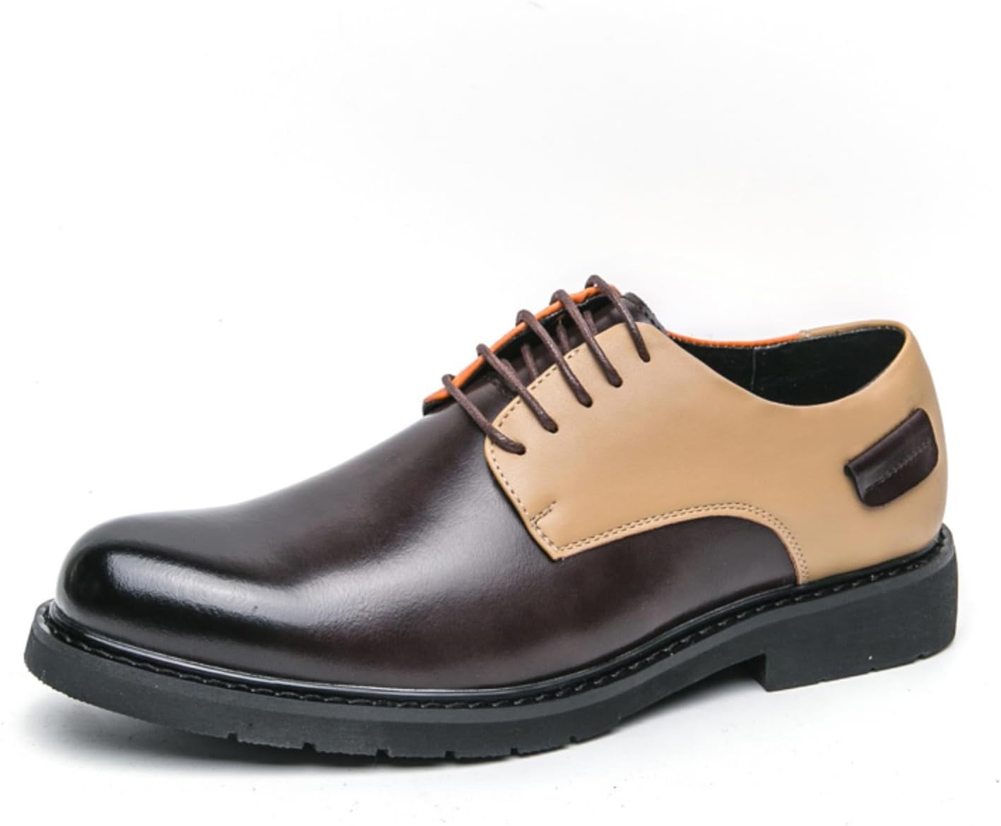

Мужские оксфорды из кожи двух цветов с шнуровкой и контрастной прострочкой, подходящие для деловых и повседневных событий, уикендов, социальных встреч, городских поездок на работу и ежедневной носки в офисе, удобные для ходьбы Yrzhgdl, оранжевый...