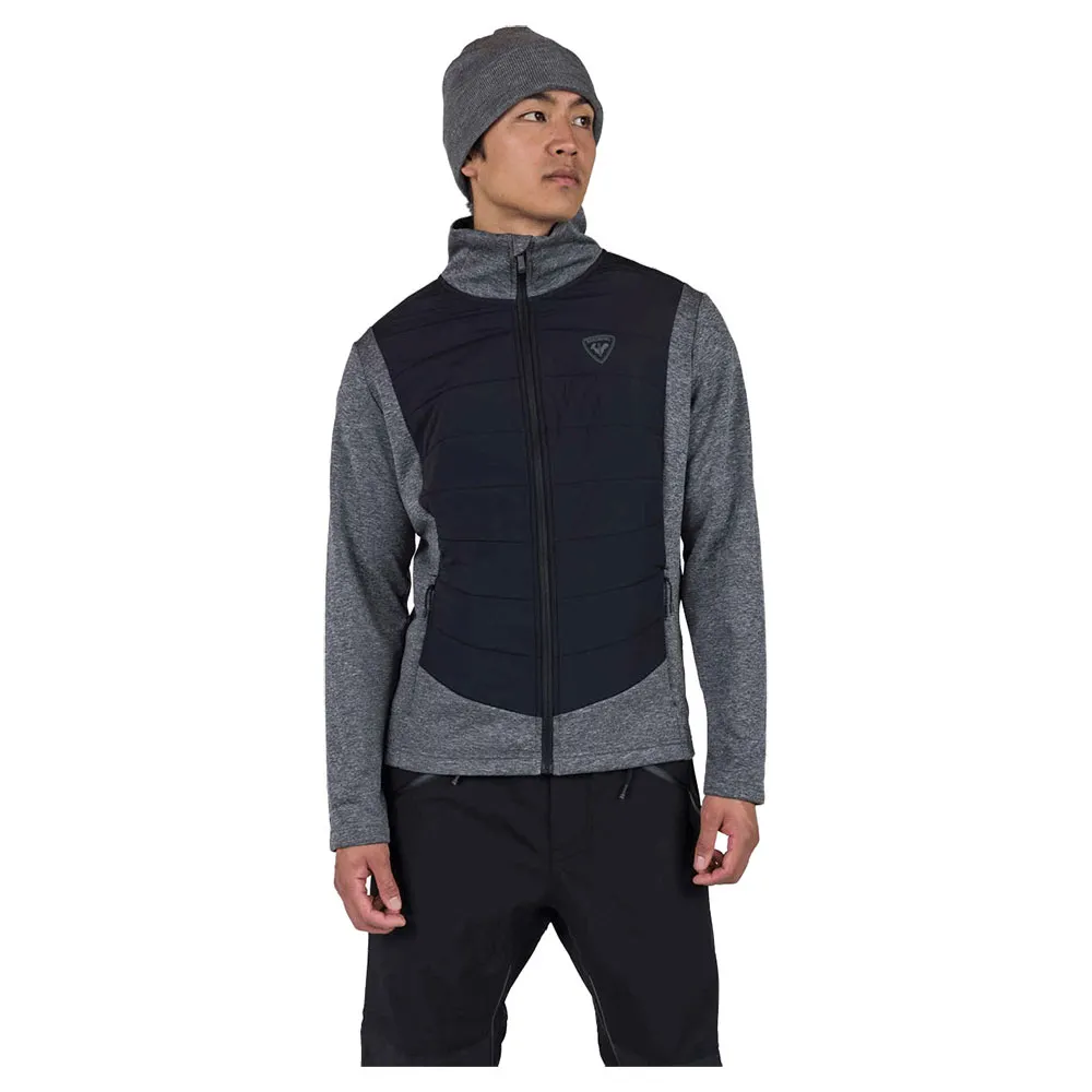 

Флис Rossignol Classique Hybrid full zip, серый