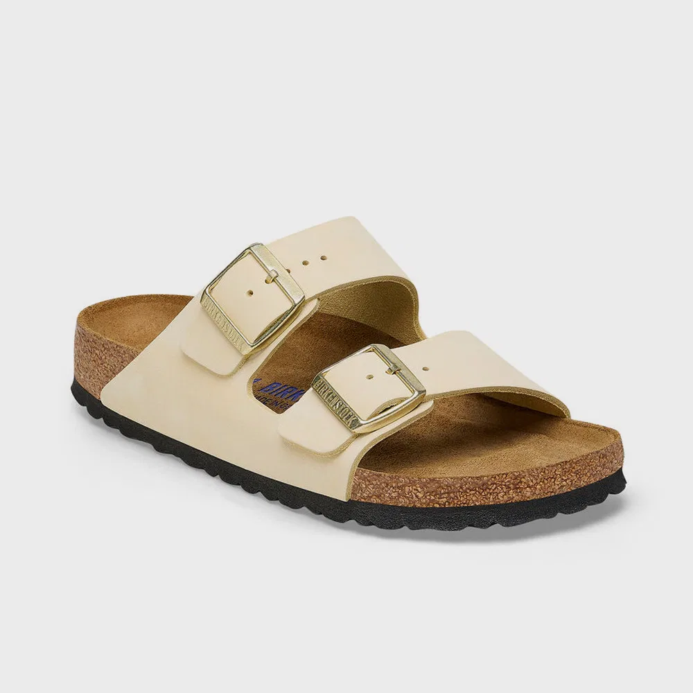 Мужские чёрные слайды Arizona SFB Nubuck Leather от Birkenstock
