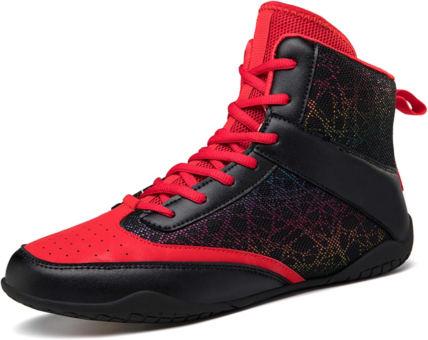 

Профессиональные мужские боксерские ботинки, детские противоскользящие дышащие боксерские и борцовские ботинки, легкие и удобные боксерские и борцовские ботинки, обувь для фитнеса и тренировок для взрослых Duagl, красный