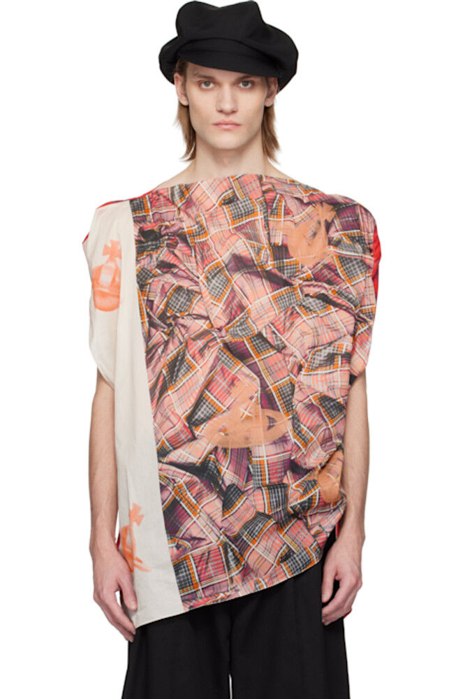 

Пляжный топ с разноцветной клеткой Tartan Orb Vivienne Westwood