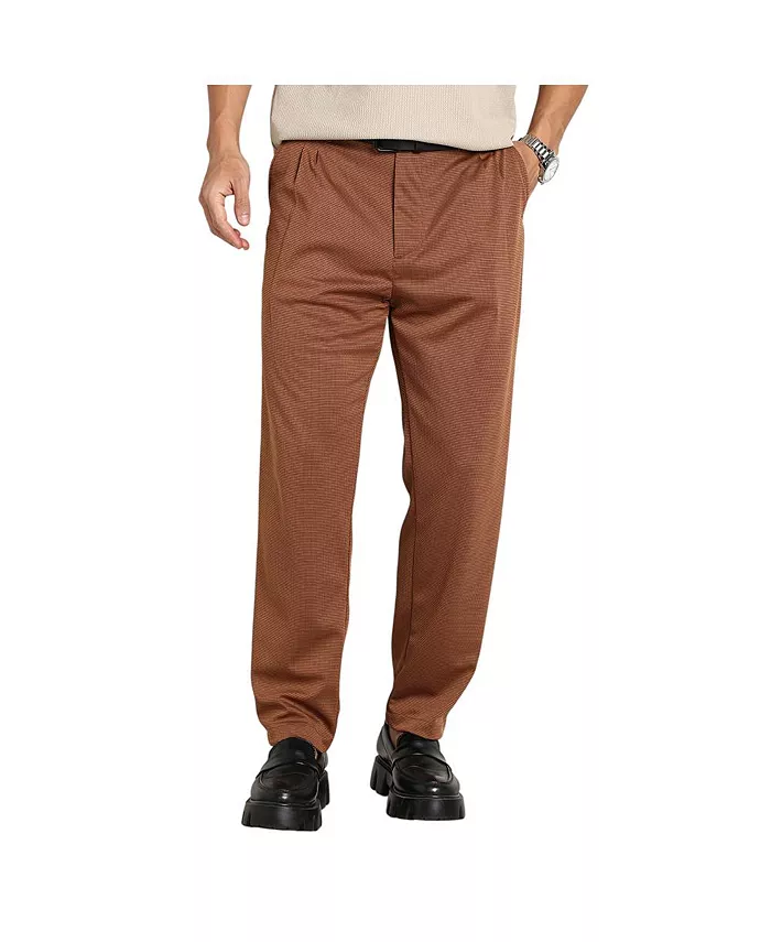 

Мужские брюки чино Russet Brown в микро-клетку Campus Sutra, коричневый