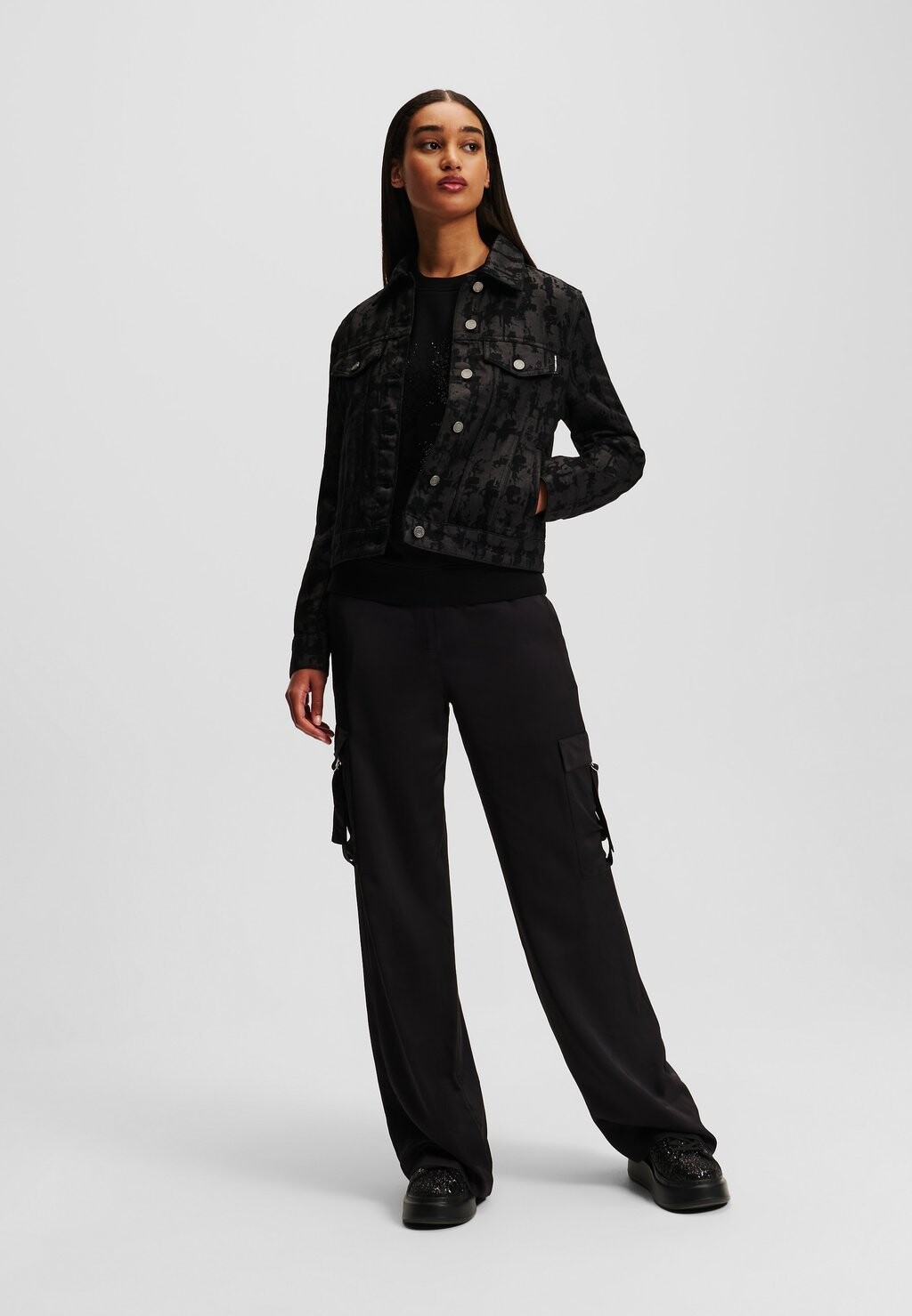 

Джинсовая куртка KAMEO KARL LAGERFELD, цвет Black Denim Kameo, Черный, Джинсовая куртка KAMEO KARL LAGERFELD, цвет Black Denim Kameo