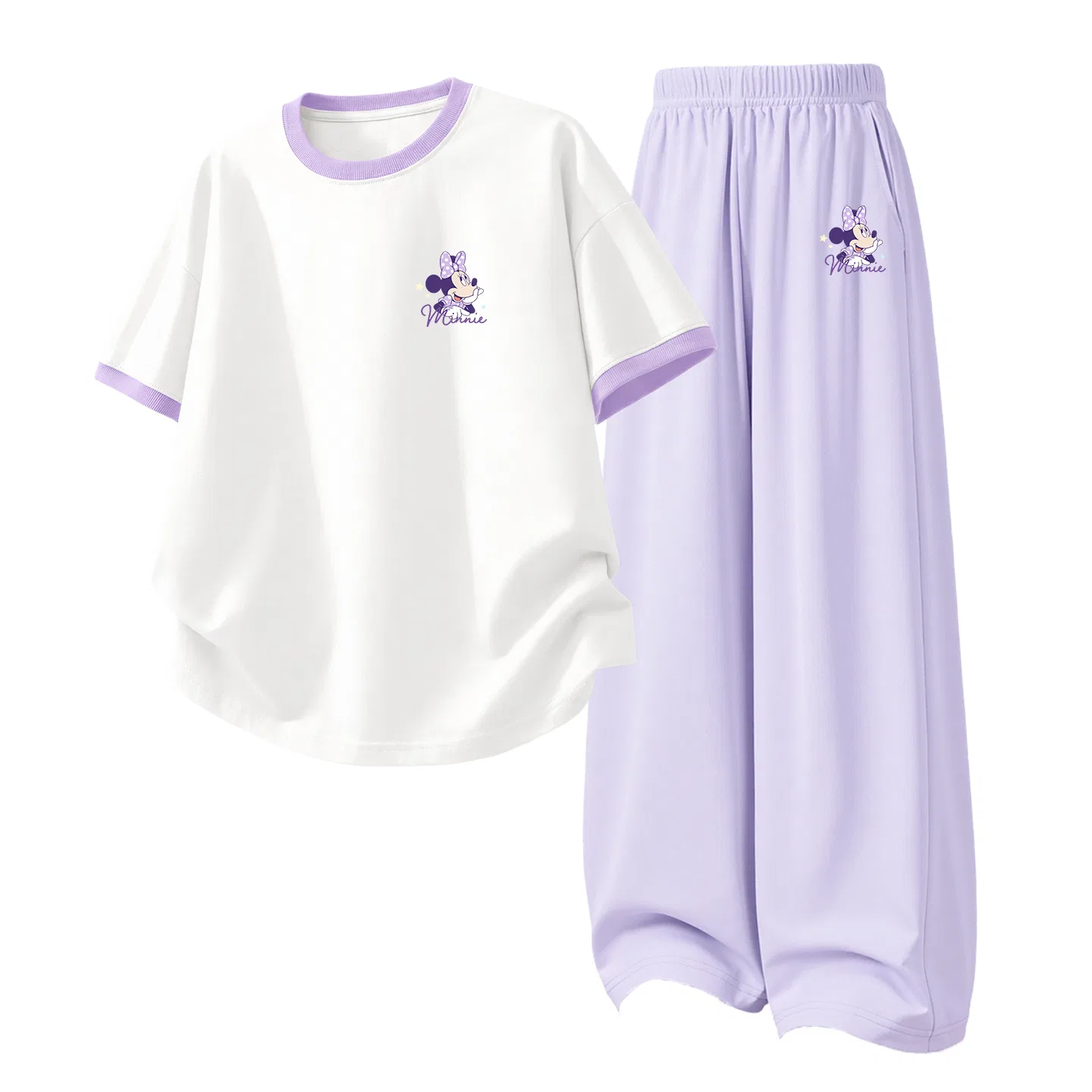 Спортивный костюм Disney Casual Sportswear 2 Piece Set, бело-фиолетовый