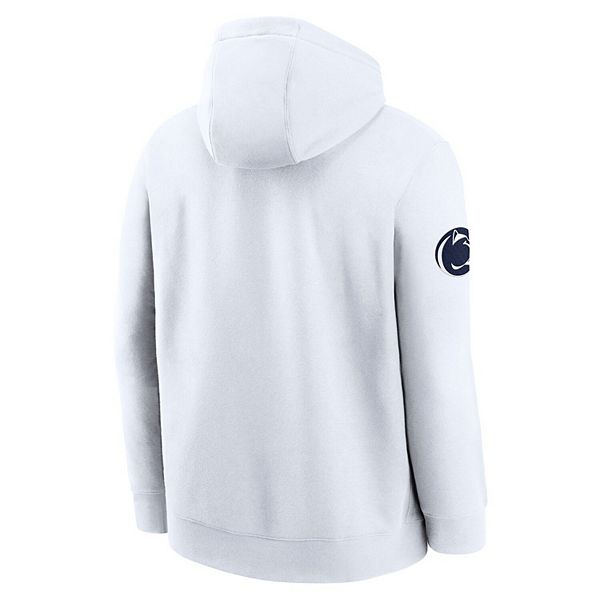 Мужской белый свитшот с капюшоном penn state nittany lions 2025 sideline club fleece Nike — фото 4