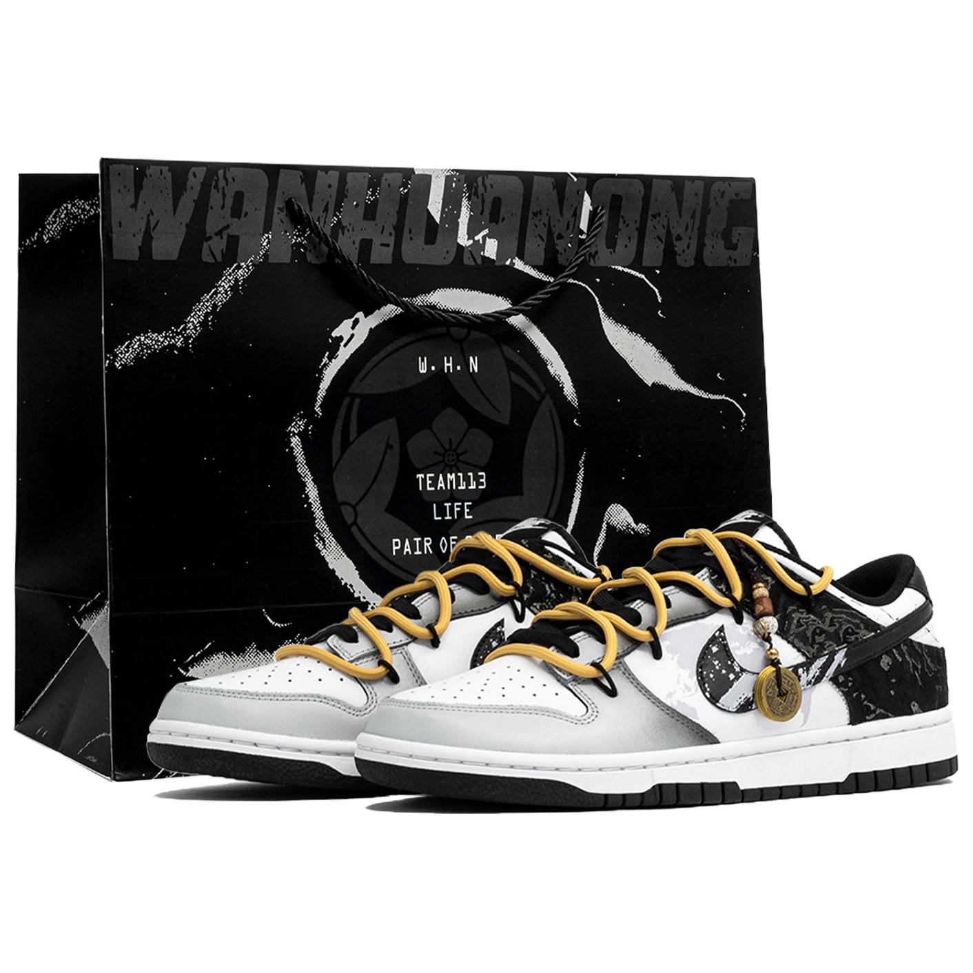 

Dunk Kaleidoscope Trail, Track, Shopping Bag Абразивостойкие низкие скейтборд кроссовки мужские серый Nike, черный/белый