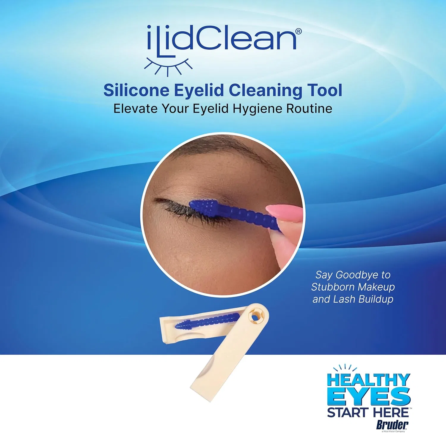 Силиконовый очиститель век ILidClean, Bruder, синий — фото 4