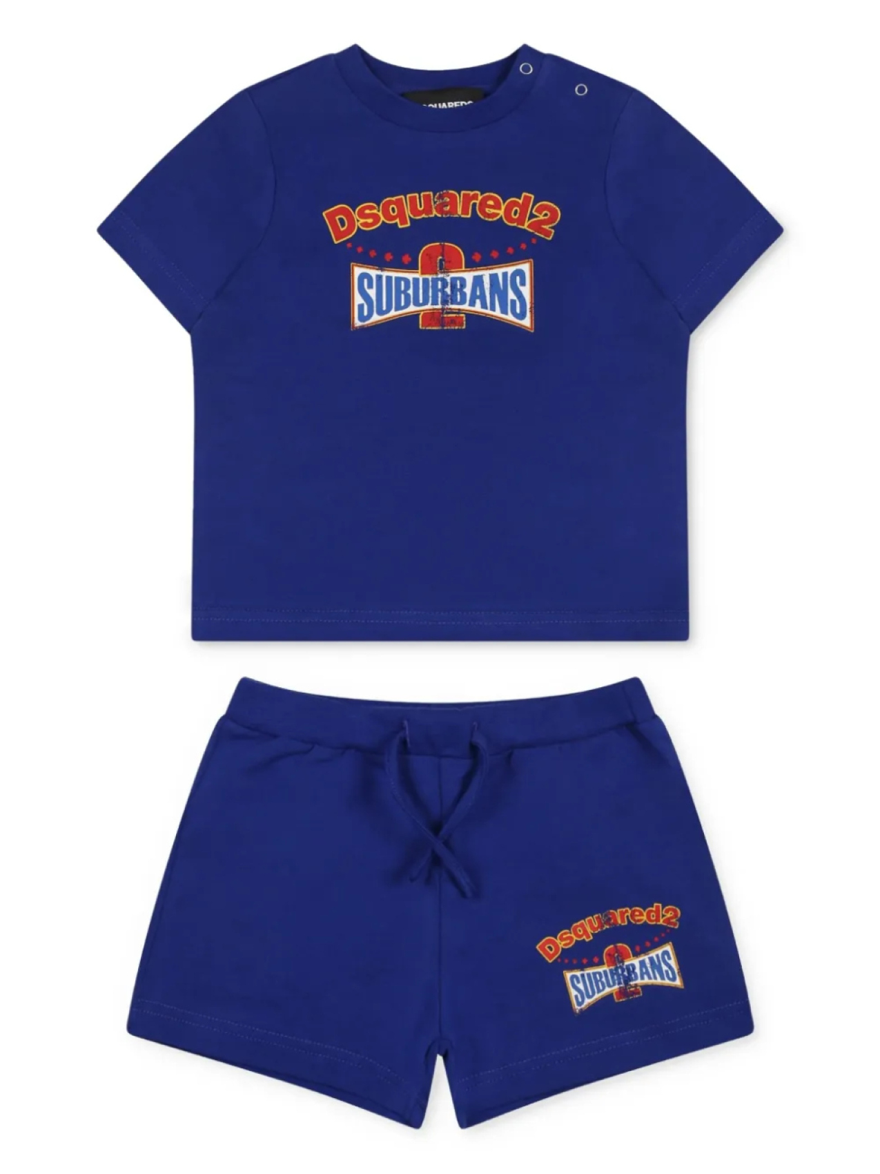 

DSQUARED2 KIDS спортивный костюм с короткими рукавами и принтом логотипа, синий