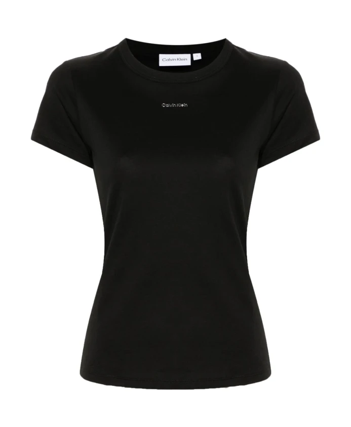 

Футболка из джерси с короткими рукавами и логотипом S Calvin Klein, черный