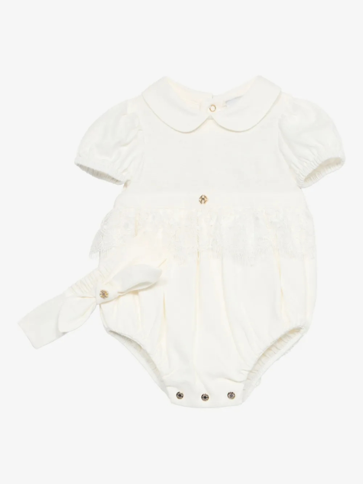 

Боди с кружевными вставками (комплект из двух) Roberto Cavalli Junior, белый