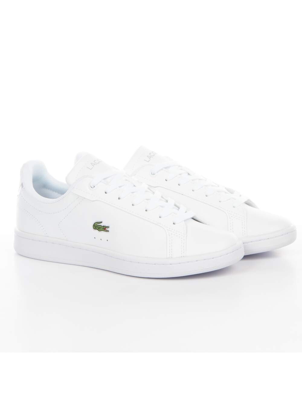 

Кроссовки с классическим логотипом под кожу крокодила Lacoste, белый