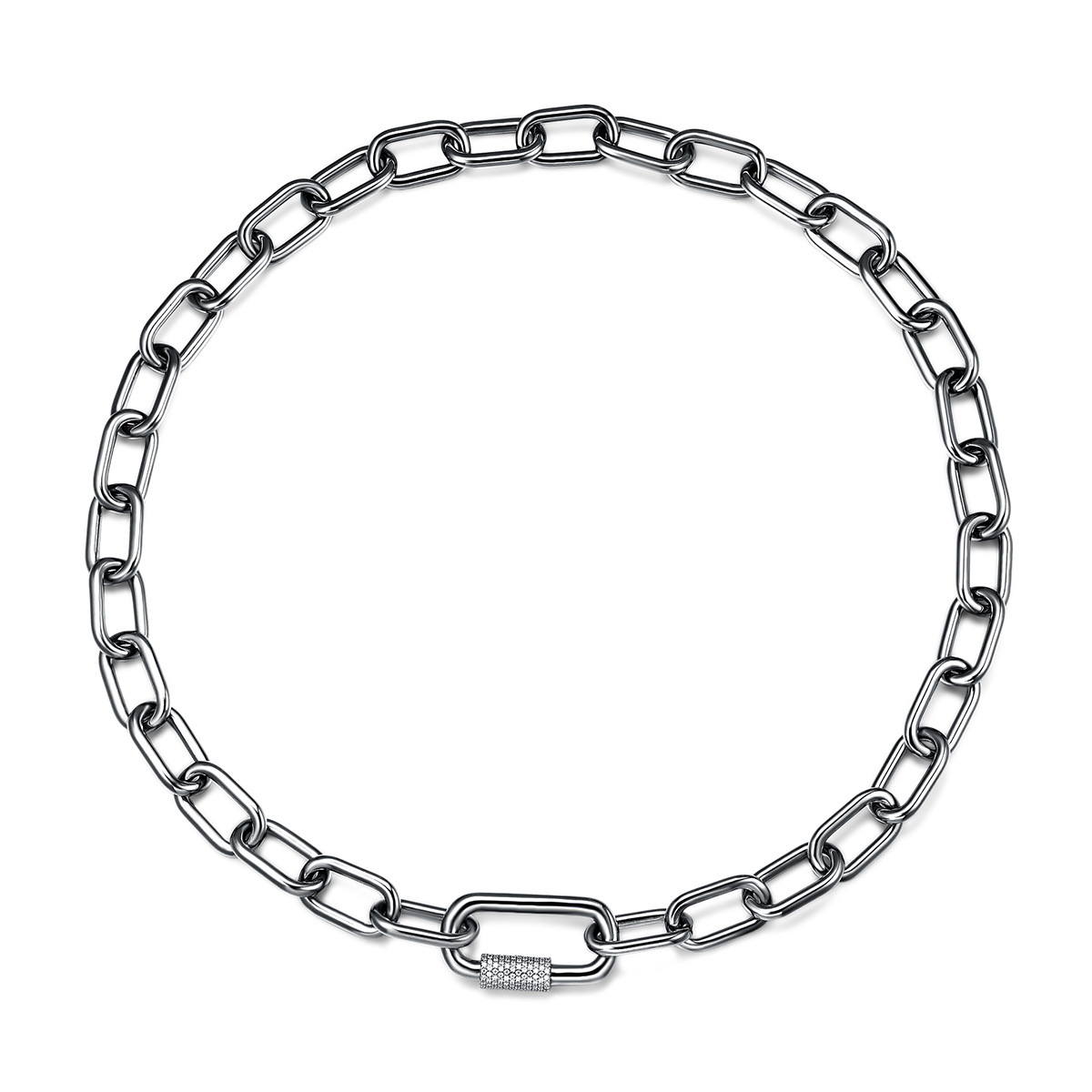 

Apm Monaco 925 Sterling Silver ожерелье для женщин темно-серый silver