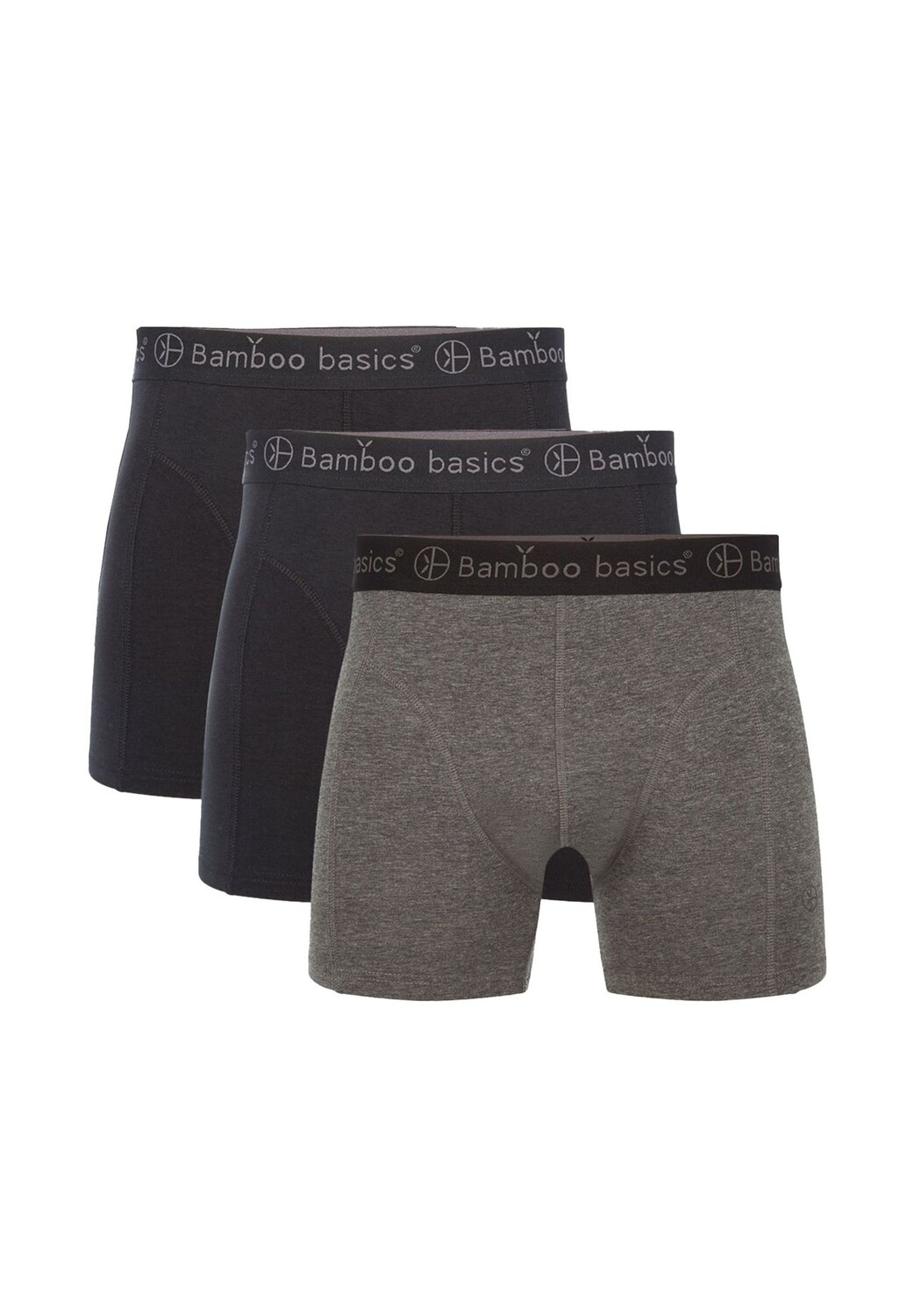 

Мужские боксеры RICO, 3 шт. – дышащие, одинарный трикотаж Bamboo Basics, цвет Schwarz Schwarz Grau