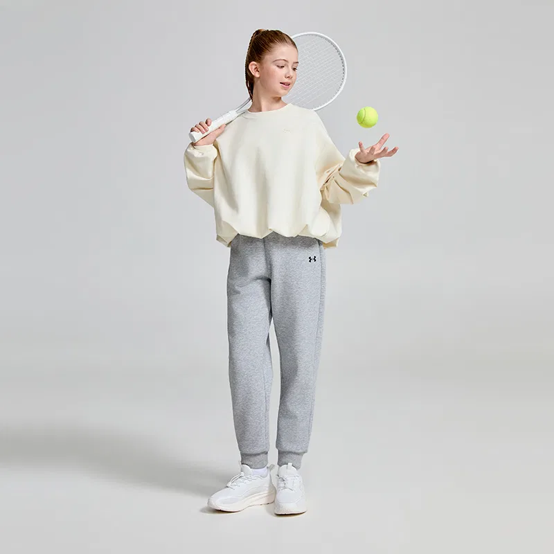 Спортивные штаны для детей Under Armour серые с умеренной растяжимостью — фото 4