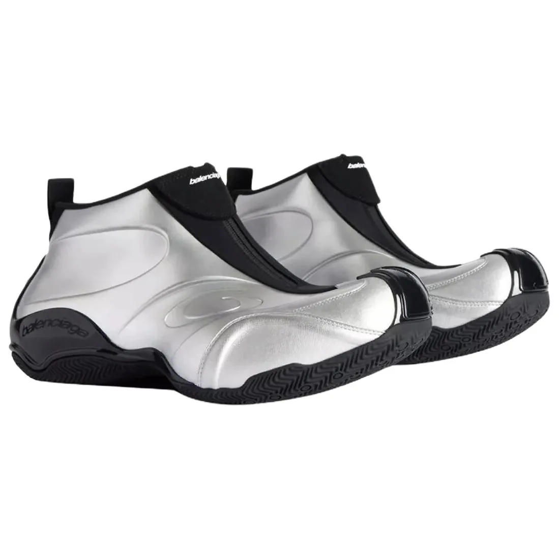 Balenciaga Кроссовки баскетбольные Mid top Casual мужские Silver Black — фото 4