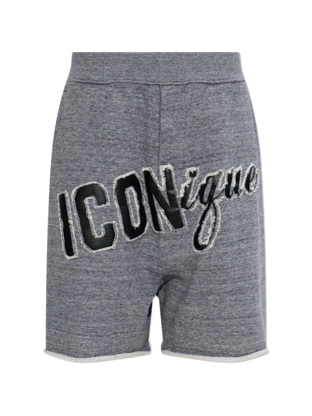 

Шорты с нашивками и необработанным краем Dsquared2, серый