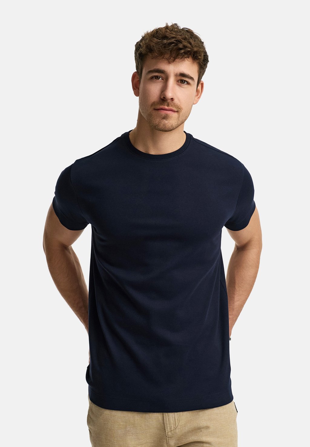 

Базовая футболка SANDER INDICODE JEANS, темно-синий