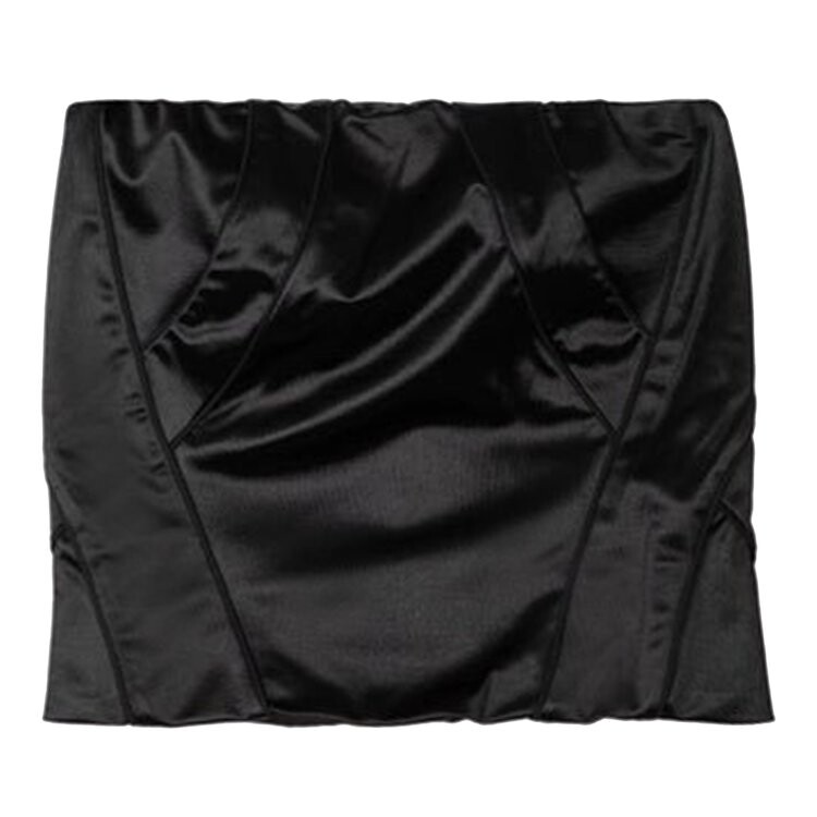 

Топ MM6 Maison Margiela Seamed Satin Tube 'Black', черный