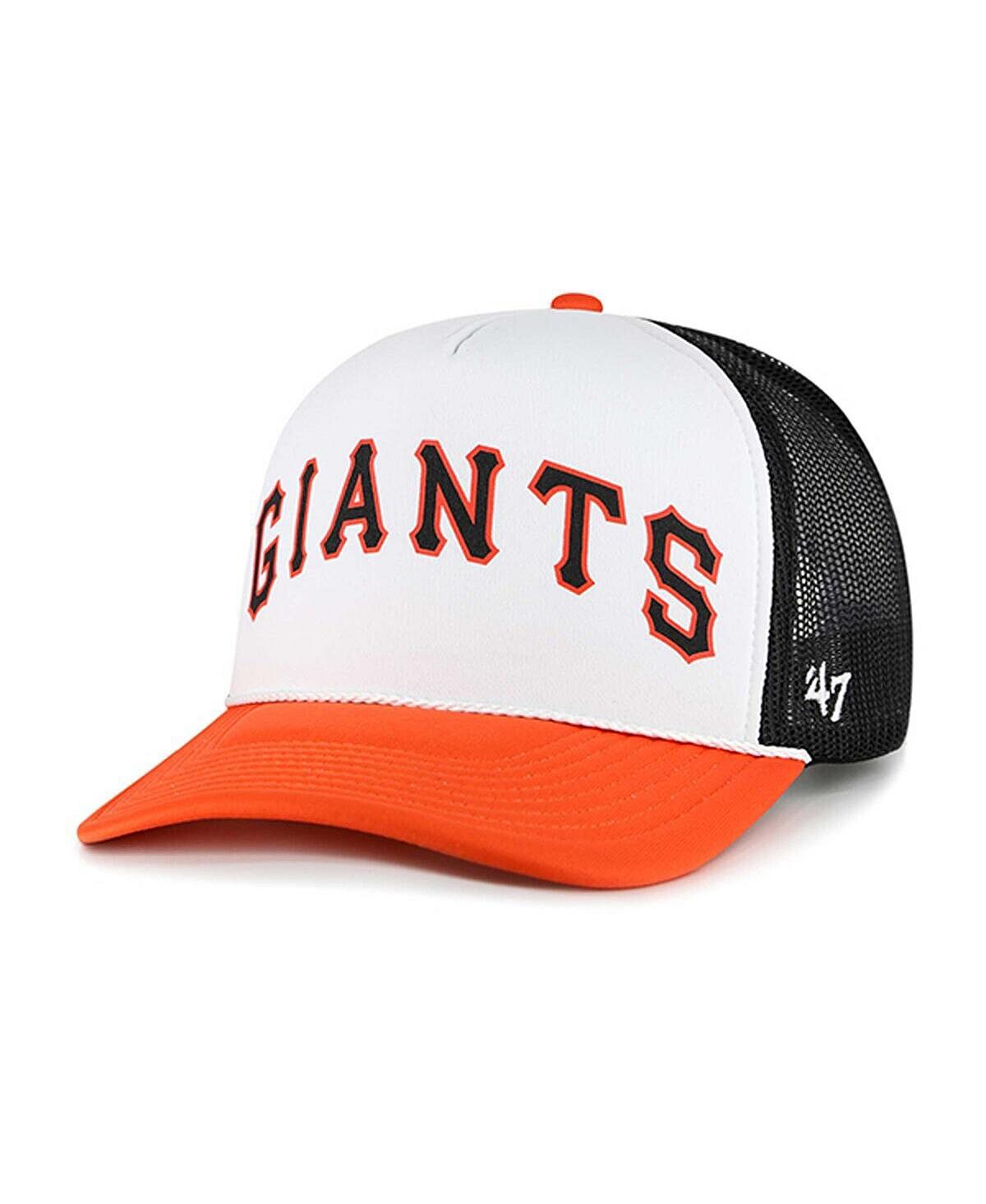 

Мужская белая кепка San Francisco Giants из пеноматериала с надписью Trucker Snapback спереди '47 Brand