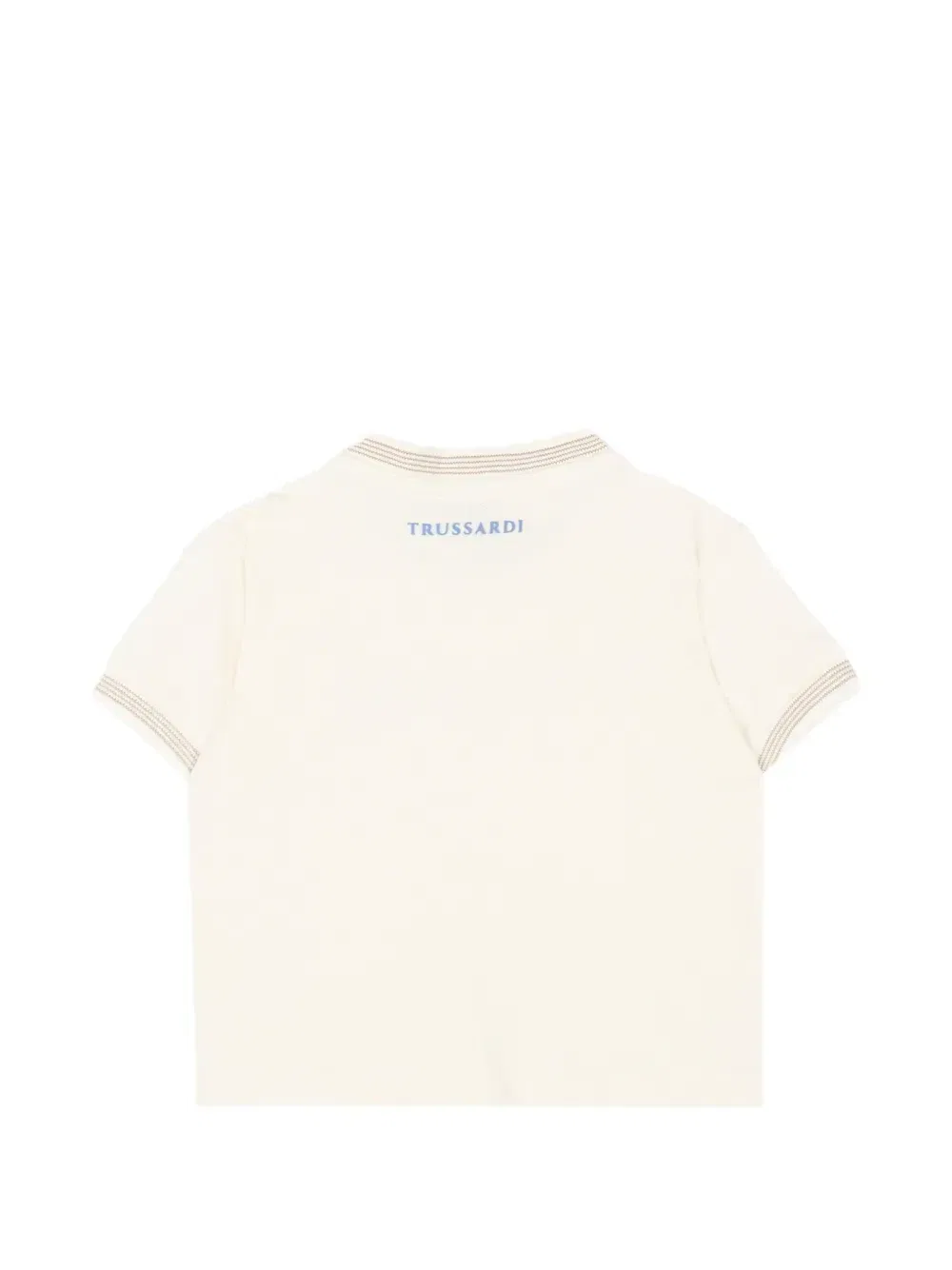 Футболка с логотипом Trussardi Junior, бежевый — фото 2
