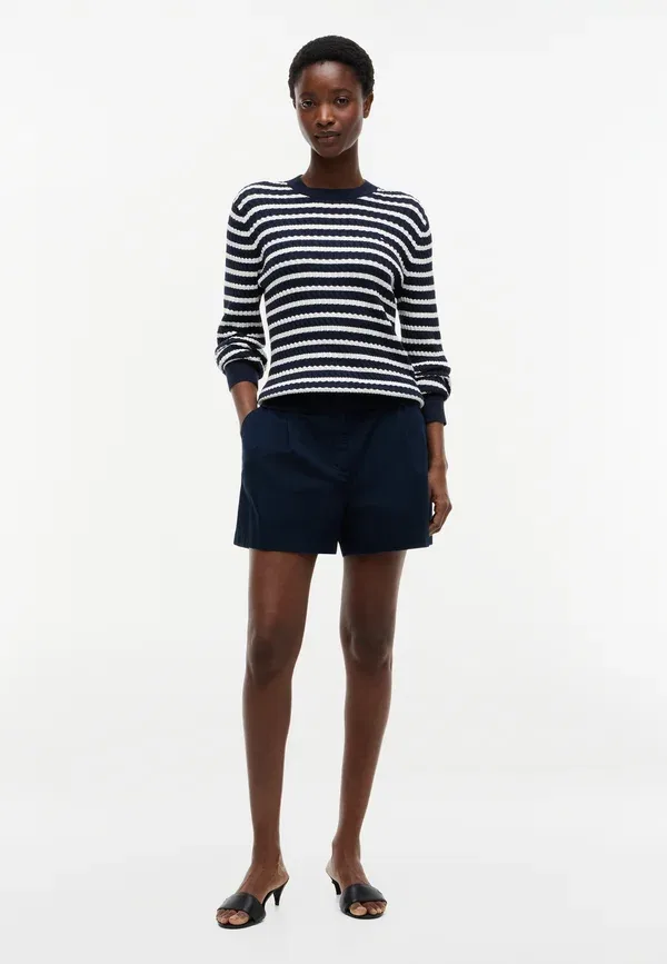 Свитер Tommy Hilfiger, breton stripe dark navy/ivory petal, темно-синий/слоновая кость — фото 2