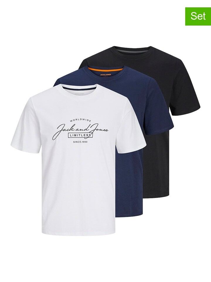 

Футболка Jack & Jones s, цвет weiß/dunkelblau/schwarz