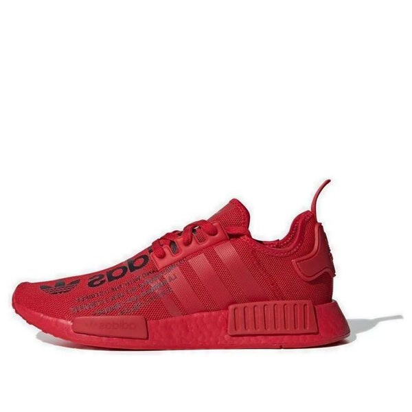 

Кроссовки nmd_r1 'big logo print' Adidas, красный