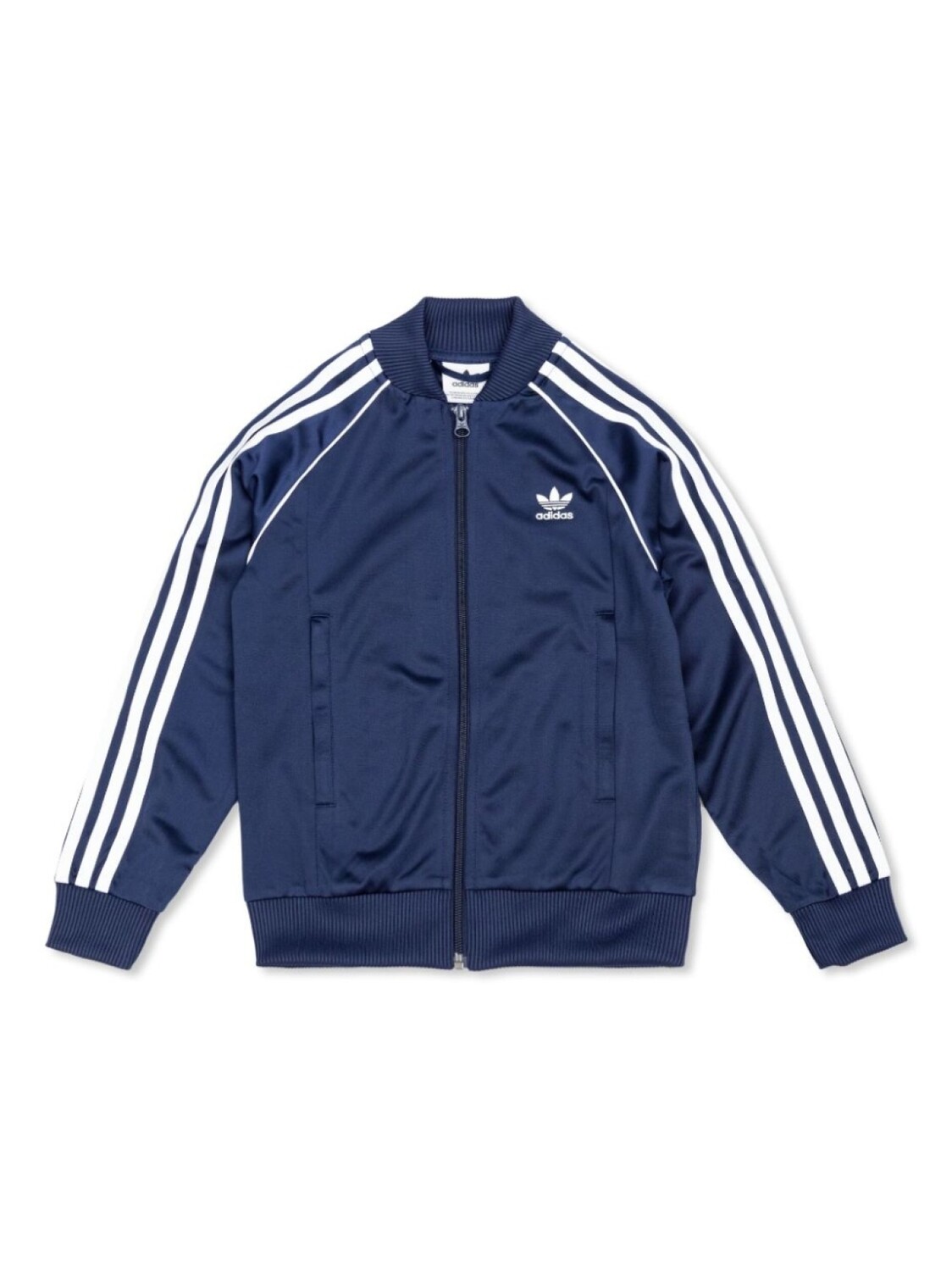 

Adidas Kids куртка-бомбер с тремя полосками, синий
