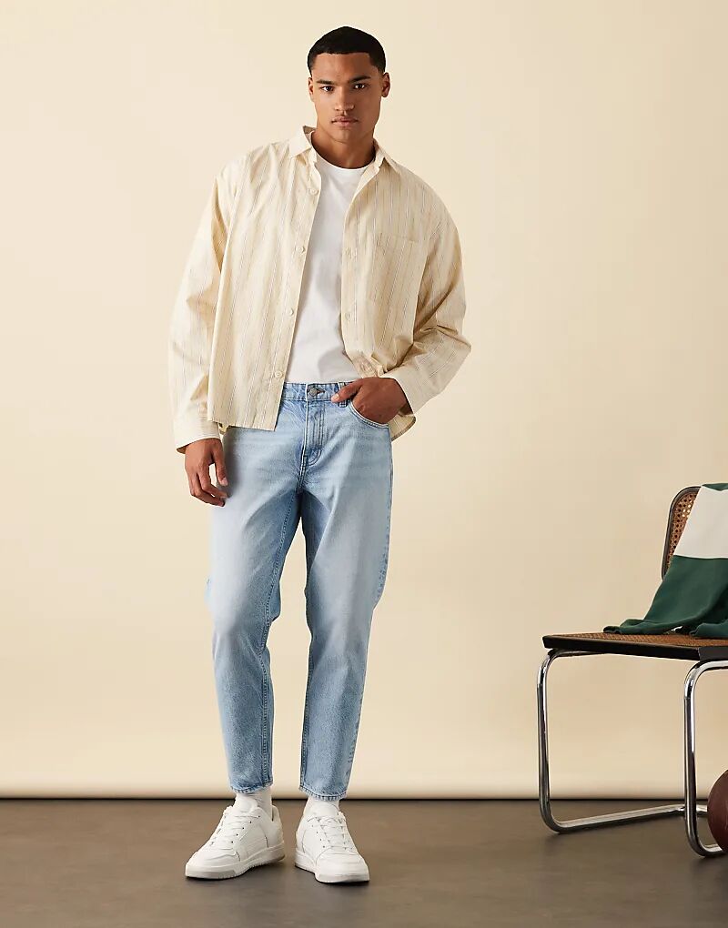 

Зауженные джинсы ASOS DESIGN, средне-синего цвета