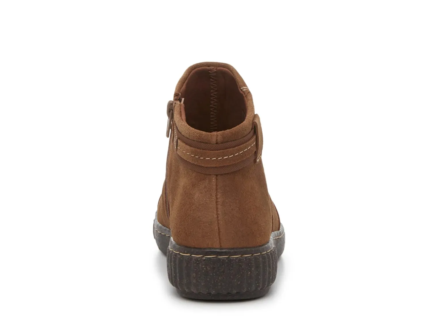 Ботинки женские Clarks Caroline Derby замшевые со сборкой, темно-коричневые — фото 4