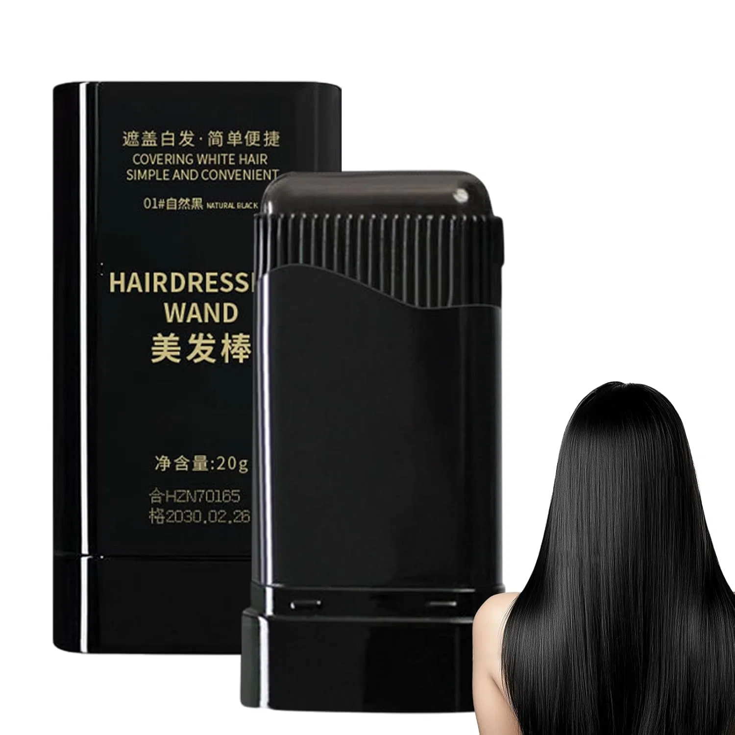 Корректор для седых волос с расческой Generic, Black