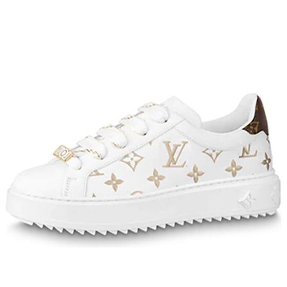 Кроссовки time out sneakers 'white with gold monogram' Louis Vuitton, белый