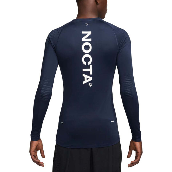 Футболка x nocta long sleeve base layer top asia sizing 'navy' Nike, синий — фото 2