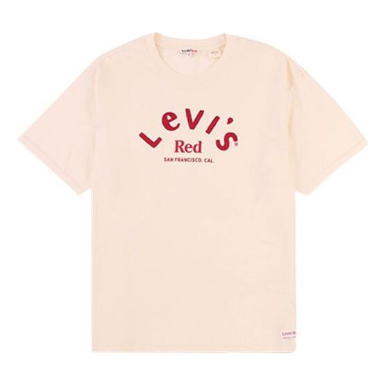 

Футболка men's casual cozy round neck short sleeve creamy white Levis, белый
