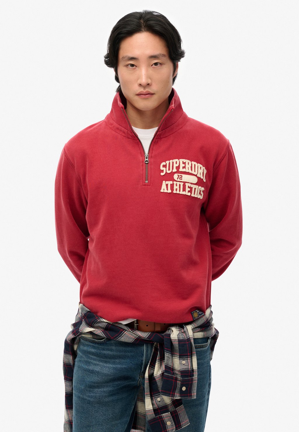 

Толстовка VINTAGE ATHLETIC HALF ZIP Superdry, красный