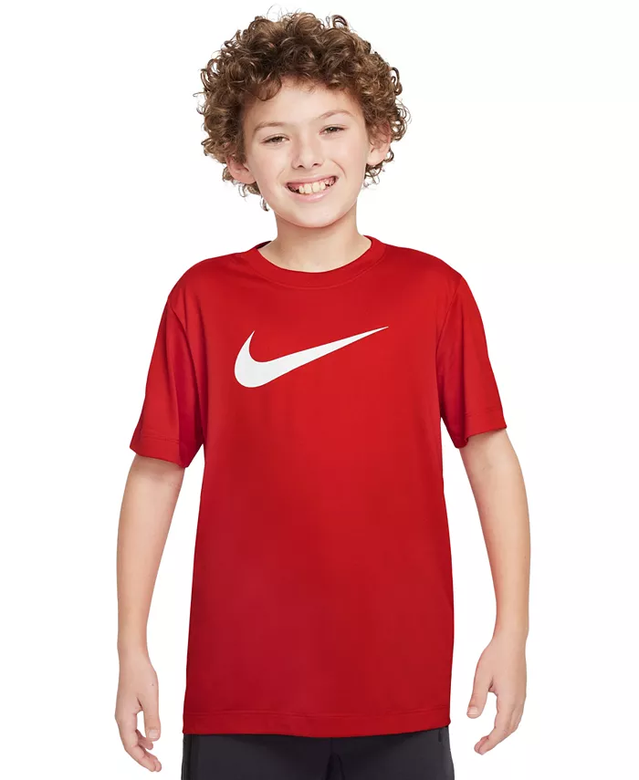 

Футболка с длинным рукавом Big Kids' Legend с логотипом Swoosh технология Dri-FIT Nike, красный