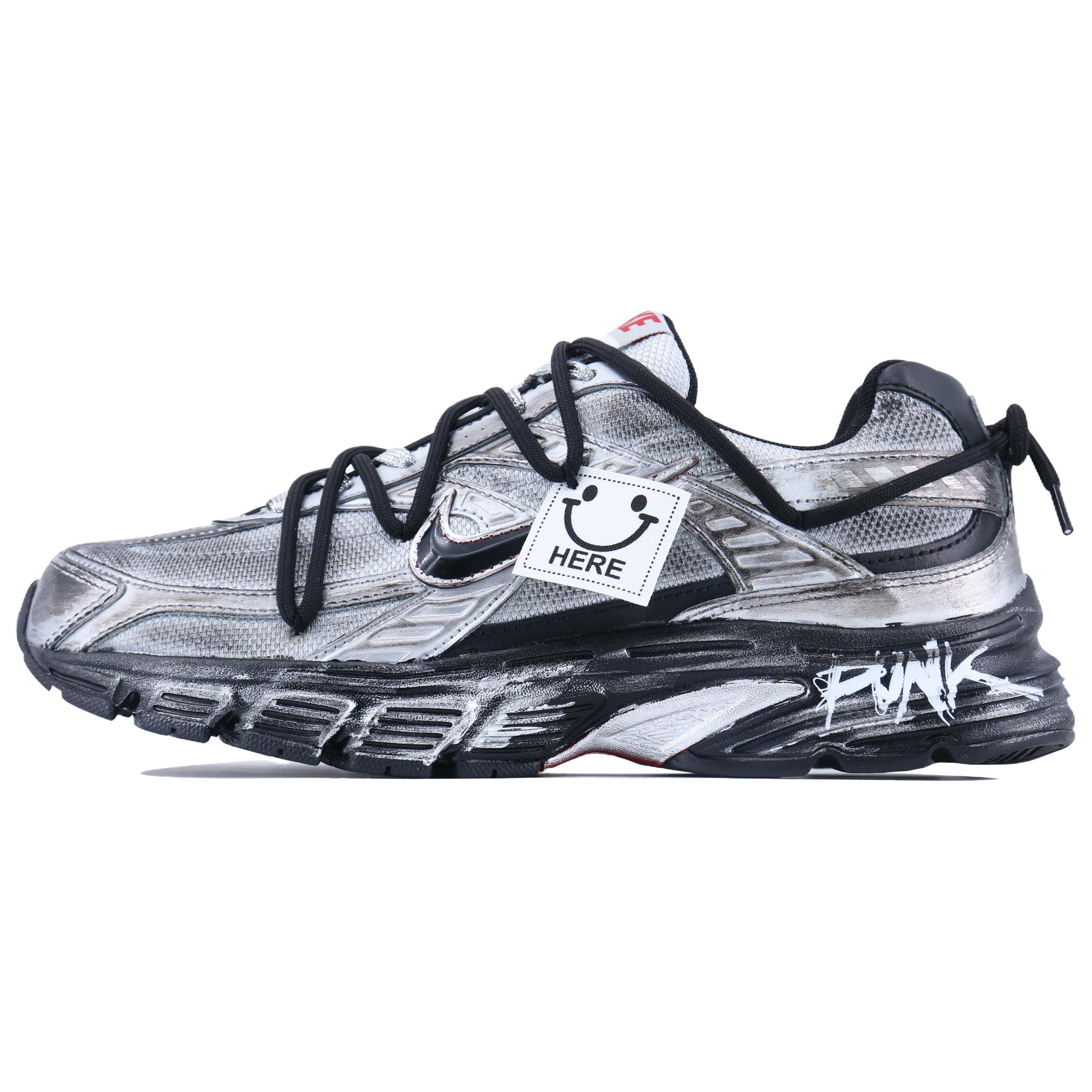 

Кроссовки Initiator Low Top Casual City Commute для бега по городу, мужские, черно-серебристые Nike, Silver